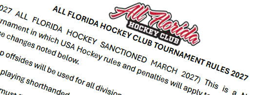 ALL FLORIDA HOCKEY CLUB TOURNAMENT RULES 2027