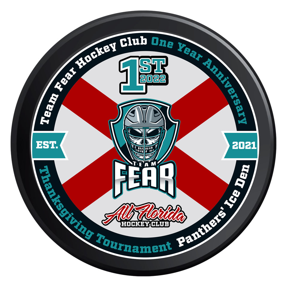 Fear Hockey 1st Anniversary Puck